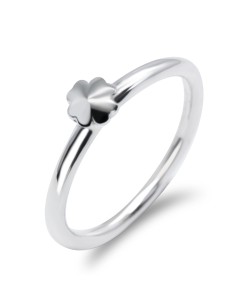 Plain Floral Silver Ring NSR-463